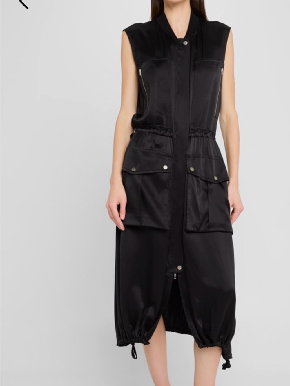 NWT Co Sleeveless Silk Midi Cargo Dress size XS